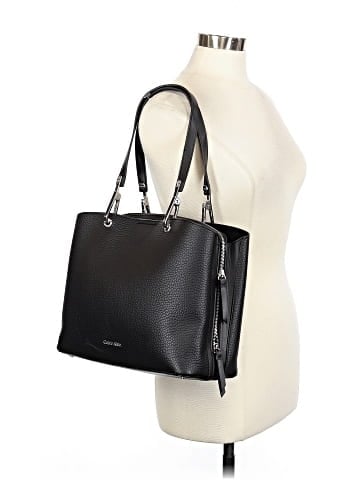 Calvin Klein Leather Tote (view 2)