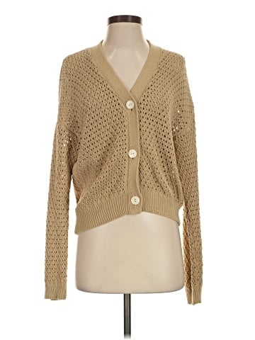 Madewell Open-Stitch Crop Cardigan Sweater (view 1)