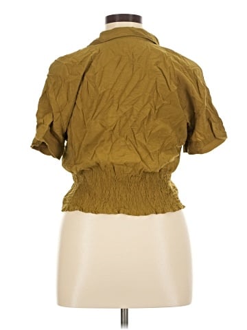 Madewell Drapey Banded-Bottom Button-Down Top (view 2)