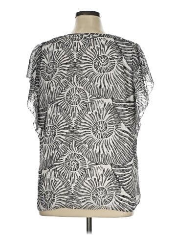 White House Black Market Short Sleeve Blouse (view 2)