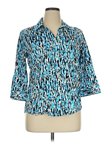 Dana Buchman 3/4 Sleeve Button-Down Shirt (view 1)