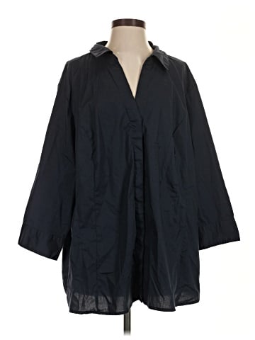 Riders by Lee 3/4 Sleeve Button-Down Shirt (view 1)