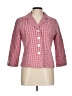 J.G. Hook 100% Polyester Checkered-gingham Red Blazer Size 10 (petite) - photo 1
