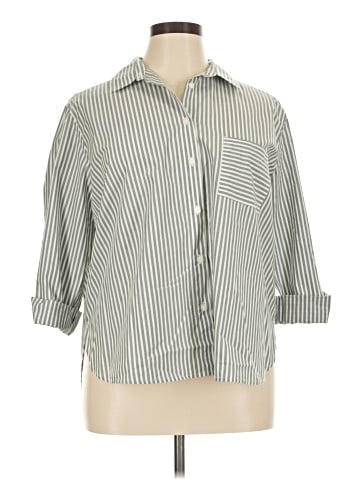 Ann Taylor LOFT 3/4 Sleeve Button-Down Shirt (view 1)