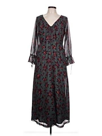 Madewell Willowleaf Tie-Sleeve Maxi Dress in Winter Orchid (view 1)