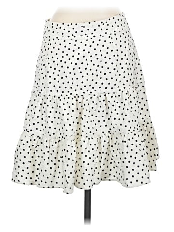 Madewell Tiered Mini Skirt in Inkbrush Dots (view 2)