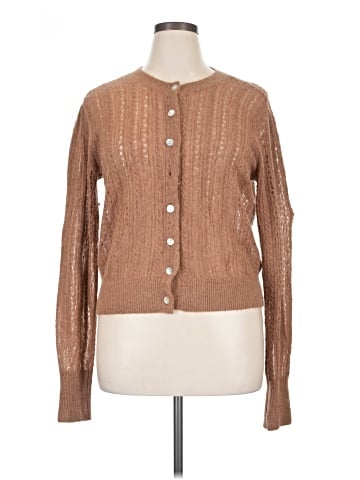 Madewell Pointelle-Stitch Cardigan in Alpaca Blend (view 1)