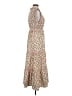 Max Studio Floral Tan Ivory Casual Dress Size M - photo 4