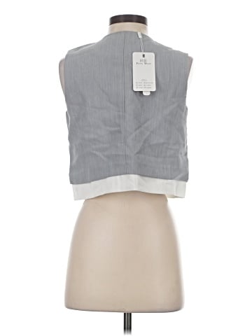 Lemon Sleeveless Button-Down Shirt (view 2)