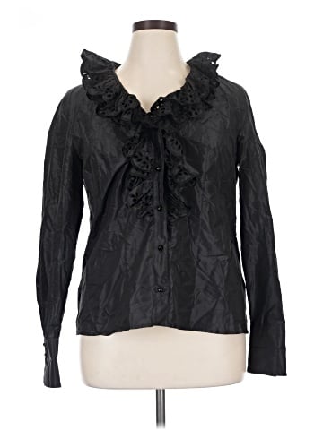 Escada Long Sleeve Silk Top (view 1)