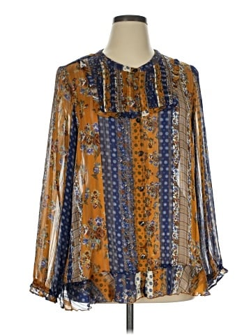 LOGO by Lori Goldstein Long Sleeve Blouse (view 1)