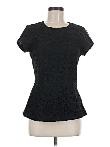 Black Saks Fifth Avenue Short Sleeve T-Shirt (view 1)