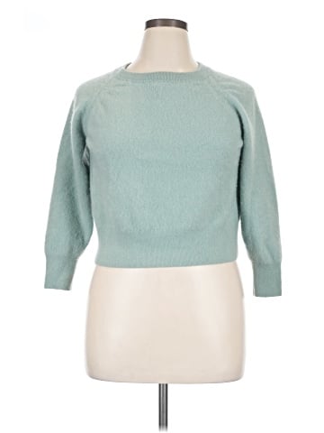 Buttons Cashmere Pullover Sweater (view 1)