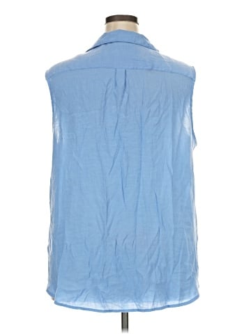 Avenue Sleeveless Button-Down Shirt (view 2)