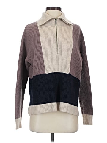 Madewell Glenbrook Half-Zip Pullover Sweater in Colorblock (view 1)