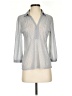 The Limited 100% Polyester Polka Dots Gray 3/4 Sleeve Blouse Size S - photo 1