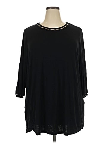 Ulla Popken 3/4 Sleeve Top (view 1)