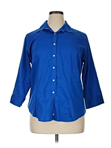 Van Heusen 3/4 Sleeve Button-Down Shirt (view 1)