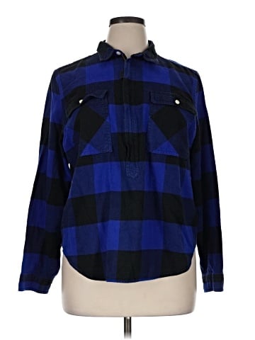 J.Crew Factory Store Long Sleeve Button-Down Shirt (view 1)