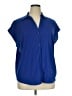 Express Blue Short Sleeve Blouse Size XL - photo 1