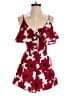Blue Rain 100% Polyester Floral Red Romper Size S - photo 1