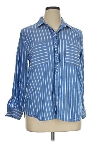 Ann Taylor LOFT Long Sleeve Button-Down Shirt (view 1)