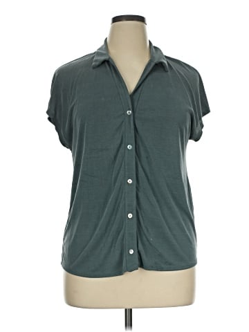 Green Envelope Short Sleeve Blouse (view 1)