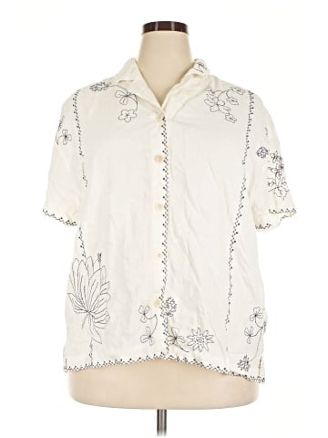 Madewell Embroidered Linen-Blend Camp Shirt (view 1)
