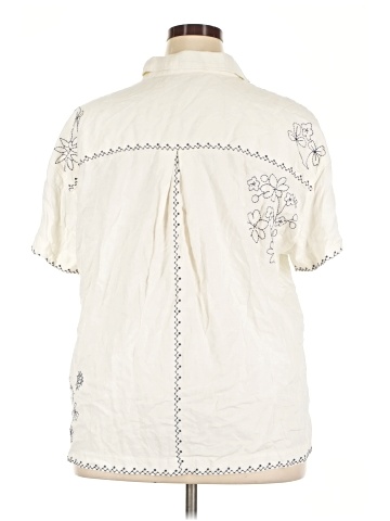 Madewell Embroidered Linen-Blend Camp Shirt (view 2)