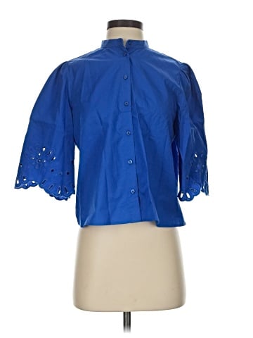 H&M 3/4 Sleeve Button-Down Shirt (view 1)