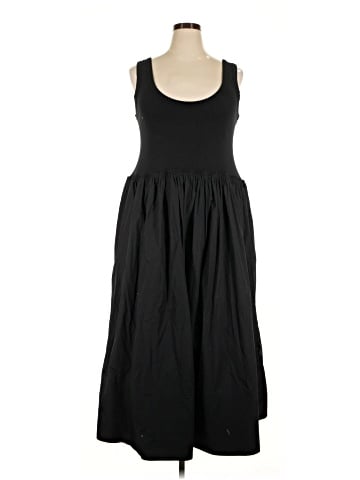 Madewell Mixed Poplin Scoopneck Maxi Dress (view 1)
