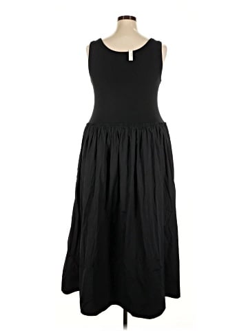 Madewell Mixed Poplin Scoopneck Maxi Dress (view 2)