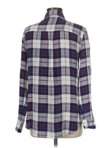 Equipment Long Sleeve Silk Top (view 2)