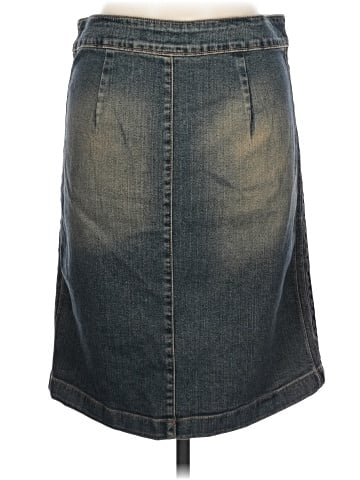 Silver Denim Skirt (view 2)