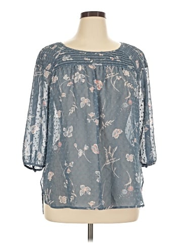 LC Lauren Conrad 3/4 Sleeve Blouse (view 1)