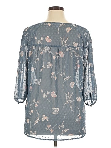 LC Lauren Conrad 3/4 Sleeve Blouse (view 2)