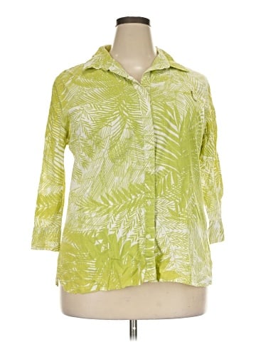 Jaclyn Smith 3/4 Sleeve Button-Down Shirt (view 1)
