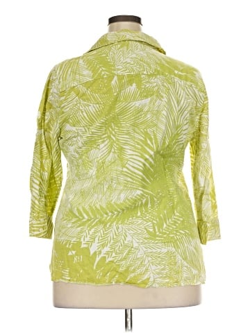 Jaclyn Smith 3/4 Sleeve Button-Down Shirt (view 2)