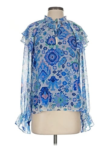 Lavender Brown 3/4 Sleeve Blouse (view 1)