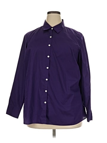 Lands' End 3/4 Sleeve Button-Down Shirt (view 1)