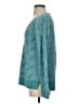 Soft Surroundings 100% Polyester Chevron-herringbone Teal Pullover Sweater Size S - photo 5