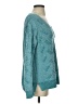Soft Surroundings 100% Polyester Chevron-herringbone Teal Pullover Sweater Size S - photo 4
