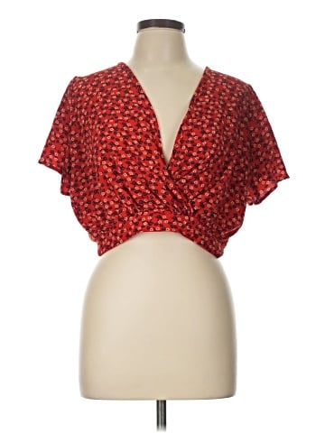 Como Black Short Sleeve Blouse (view 1)