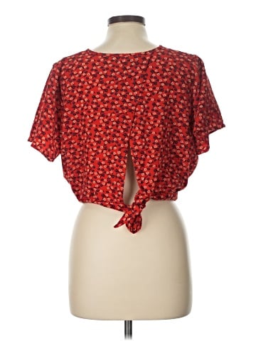Como Black Short Sleeve Blouse (view 2)