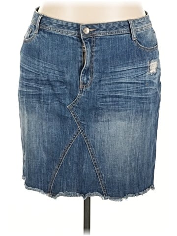 Fashion Bug Denim Skirt (view 1)