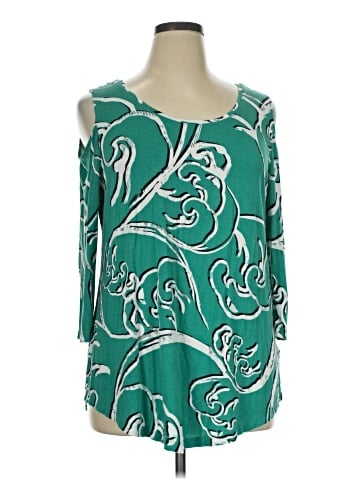 JM Collection 3/4 Sleeve Blouse (view 1)