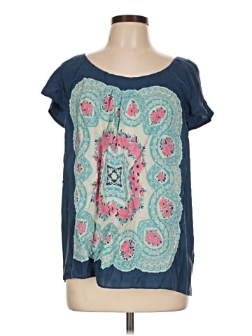 Moulinette Soeurs Short Sleeve Silk Top (view 1)