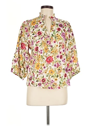 Garnet Hill 3/4 Sleeve Blouse (view 1)