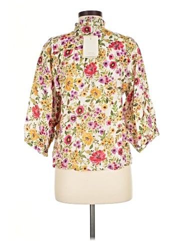 Garnet Hill 3/4 Sleeve Blouse (view 2)