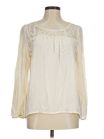 Joie Long Sleeve Silk Top (view 1)